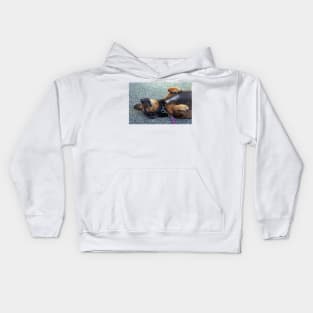 portrait of a sleeping dog Kids Hoodie